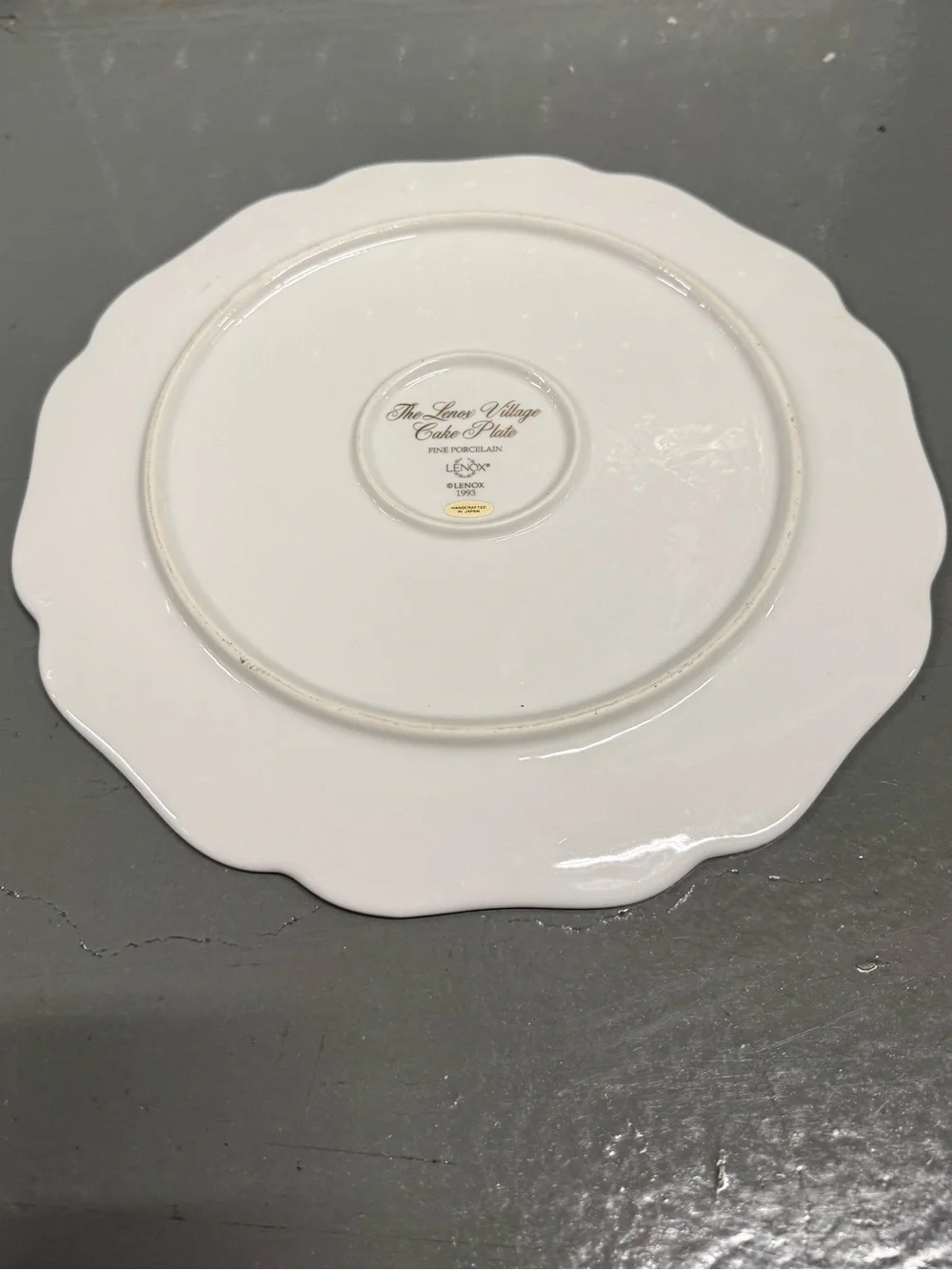 Vintage The Lenox Spice Village Cake Plate Platter 1993 Fine Porcelain Mint RARE